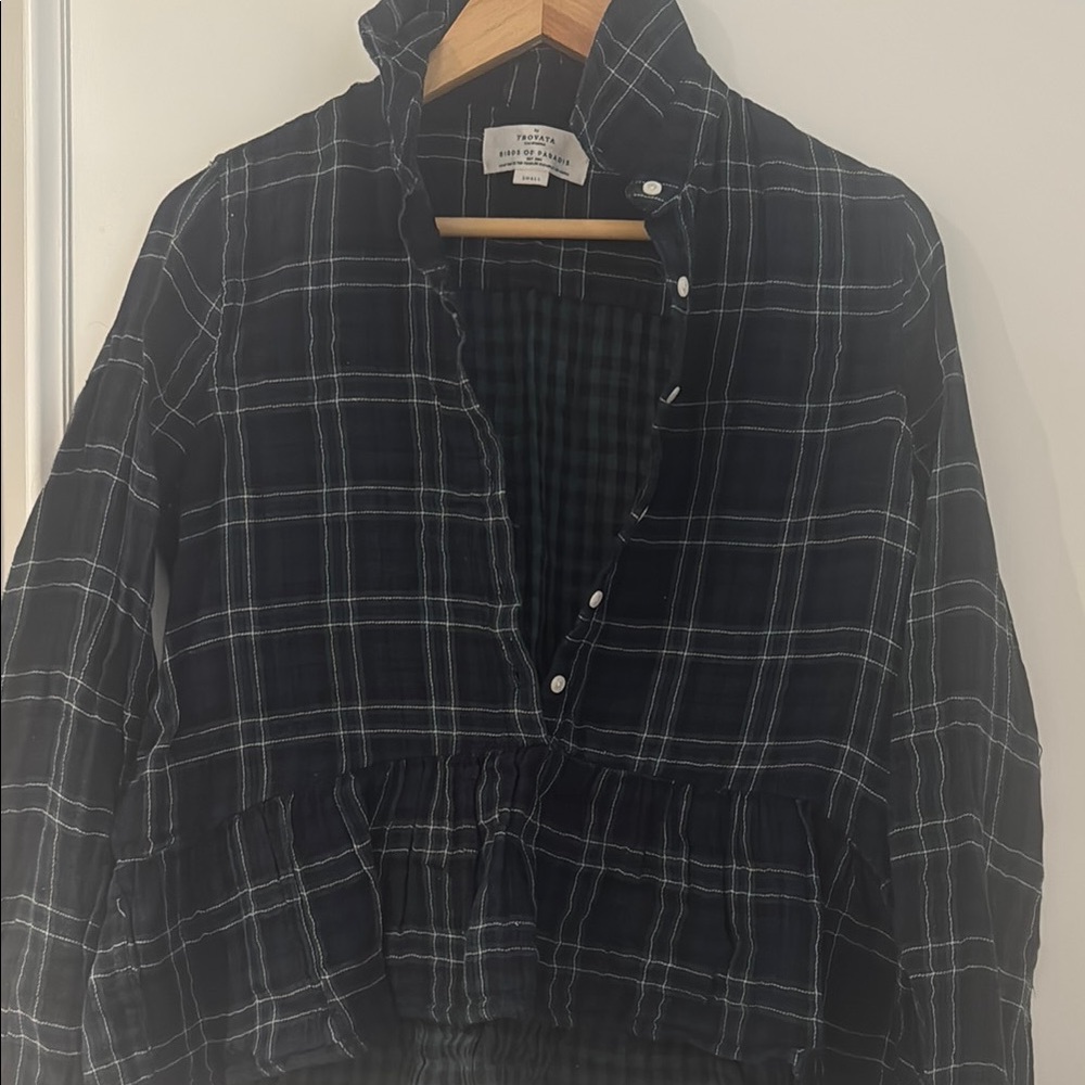 Black and White Plaid Shirt